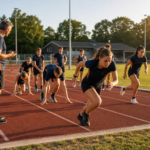 Leichtathletiktraining auf der Laufbahn