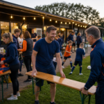 Ehrenamtliche bereiten ein Vereinsfest vor
