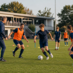 Fussballtraining auf dem Vereinsplatz